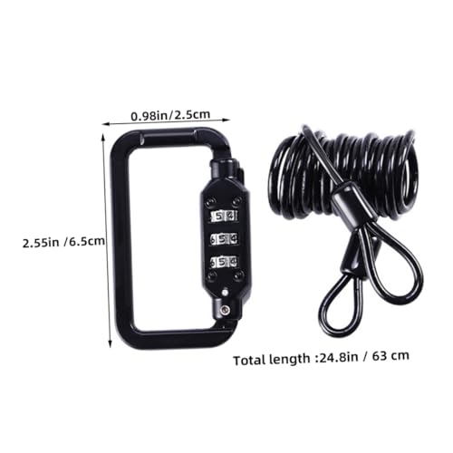 Motorcycle Helmet Lock Cable, Portable Steel Wire Helmet Safety Lock with Combination Password, Lightweight Tamper-Resistant Motorcycle Accessory for Outdoor Security