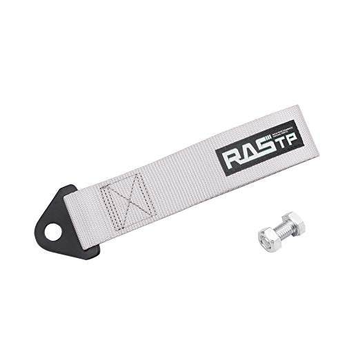 RASTP High Strength Racing Tow Strap, Tow Hook Fit for Front or Rear Front Bumper Decorative Trailer Belt (Gray) - color: gray