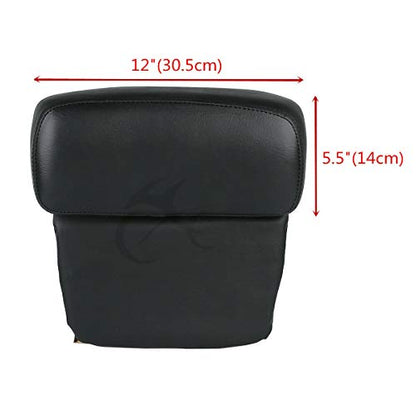 TCMT 5.5" Razor Motorcycle Trunk Box Backrest Pad Metal Base Plate Fit For Harley Touring 2009-2013 Road Glide Road King Street Glide Pack - color: Chrome Lacthes Trunk+Backrest+Plate