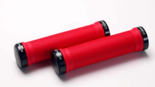 Dymoece Bike Handlebar Grips,Bicycle Handle Grip Ergonomic Design Dual Lock-on for Mountain Bike MTB BMX Foldable Downhill - color: Red