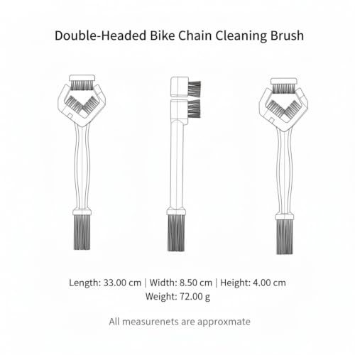 Double-Headed Bike Chain Cleaning Brush for Bicycle & Motorcycle Drivetrain Maintenance, Durable PP Plastic Scrubber for Grease Removal - color: Blue