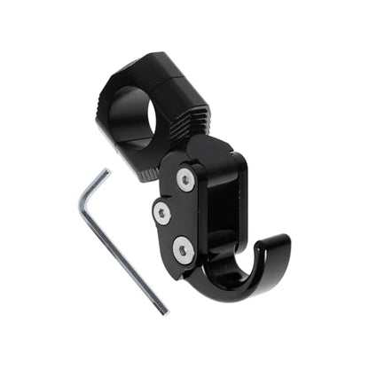 Universal Motorcycle Hanging Hook Arc Motorcycle Helmet Luggage Bag Holder Hanger for Scooters Bicycles Aluminum Alloy Black 1 Set Hexagon Wrench 88mm