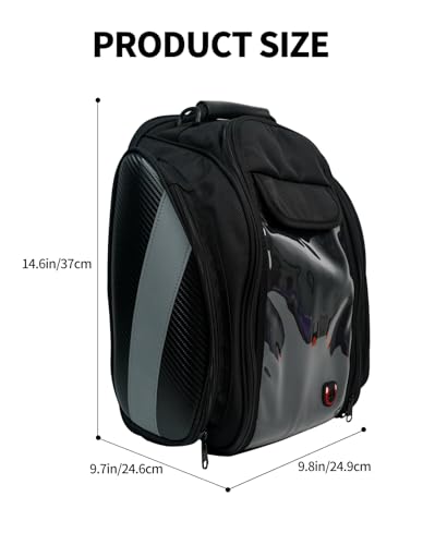 Motorcycle Tank Bag Universal Waterproof Oxford Fabric with Strong Magnetic，Magnetic Tank Bag, fits Harley Davidson, Indian, Honda, Yamaha, Suzuki and more - size: 29L