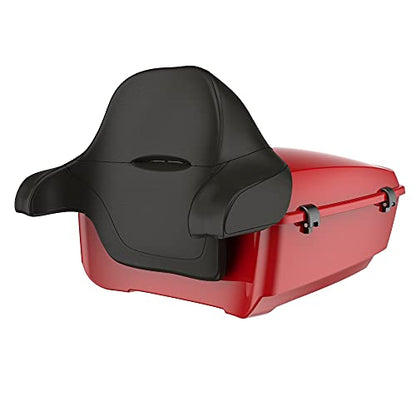 Advanblack US Stock Billiard Red King Tour Trunk Pack, Black Mount Bracket, Top Luggage Rack, Red Trunk Pak Liners Fit for 09-Later Harley Touring, Road Glide, Street Glide Special, Electra Glide - color: Billiard Red
