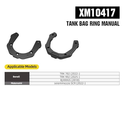 Rhinowalk Motorcycle Tank Bag Adapter Base with Strong Magnetic-XM10417 - color: Black417