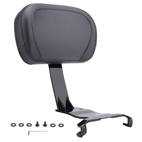 Motorcycle Rear Passenger Backrest Fit for Can-Am Ryker 600/900/Rally Edition 2019-2026, Ryker Sport 2022-2026, 15 Inches Detachable Backrest Pad with Mount Kit, Replace #219400843 (Black) - color: Black