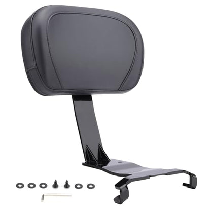 Motorcycle Rear Passenger Backrest Fit for Can-Am Ryker 600/900/Rally Edition 2019-2026, Ryker Sport 2022-2026, 15 Inches Detachable Backrest Pad with Mount Kit, Replace #219400843 (Black) - color: Black