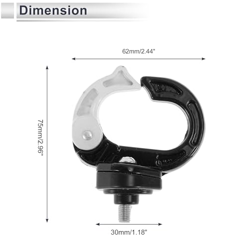 Universal Motorcycle Hanging Hook Round Shape Motorcycle Helmet Luggage Bag Holder Hanger for Scooters Bicycles Black White 1 Pc 75mm - color: White