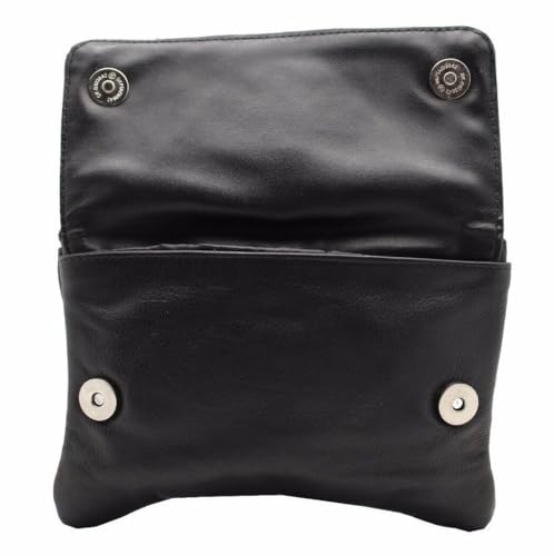 Hip Purse For Women Leather Clipon Purse for Biker Red Flower Fanny Pack Waist Pack Motorcycle Leg Bag Leather Belt Pouch Crossbody Belt - color: Red Flower