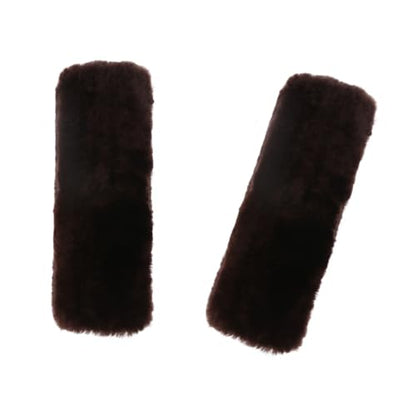 Soft & Cozy Australian Sheepskin Car Seat Belt Covers,2 Pack Fluffy Seatbelt Pads, Genunie Sheepskin Fur Shoulder Straps Cushions for Adults Kids Women and Men (Mocha) - color: Mocha