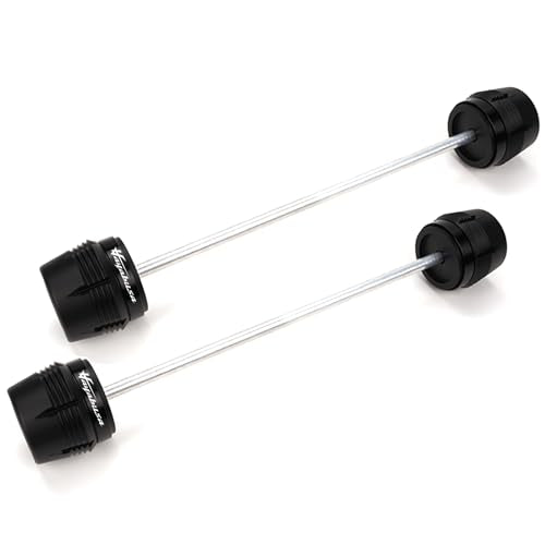 Compatible with 2026 HAYABUSA GSX1300R GSX 1300R 1999-2023 2024 2025 HAYABUSA accessories Motorcycle Front Rear Wheel Axle Fork Crash Protector (Black) - color: Black