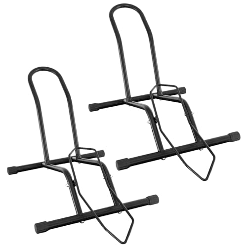 2 Packs Bike Floor Stand for Mountain MTB & Road Bicycles 23c-4.0 inch Wide Tire 20-29 inch Tire Indoor Outdoor Bike Rack Bicycle Floor Stand Black - color: Black(2 Pack)