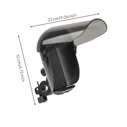 predolo Motorcycle Phone Holder Rainproof Weather-Resistant Phone Direction Guide Holder Shockproof Rain Cover Bike Mount for Navigation, Black, Carbon Handlebar - color: Black, style: Carbon Handlebar