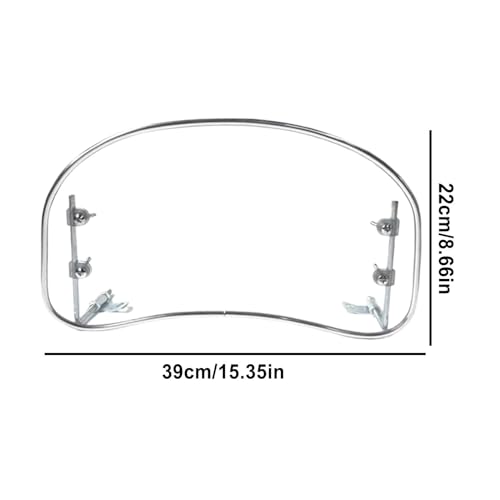 Motorcycle Windshield, Retro Front Wind Deflector, Multi-Purpose Motorcycle Windshield Screens, Clear Motorcycle Windscreen Extension Spoiler for Most Motorcycle, Electric Car, Scooter