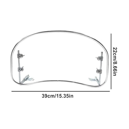 Motorcycle Windshield, Retro Front Wind Deflector, Multi-Purpose Motorcycle Windshield Screens, Clear Motorcycle Windscreen Extension Spoiler for Most Motorcycle, Electric Car, Scooter