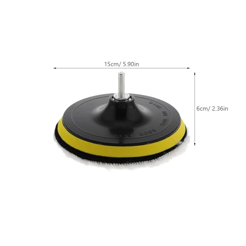 iplusmile Wool Polishing Pads with Drill Buffer Adapter with Hook and Loop Design High Efficiency Polisher Attachment for Car and Motorcycle Buffing for Car Waxing and Sanding