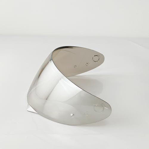 HJ-34P Helmet Visor Replacement for HJC C10.Motorcycle Helmet Shield UV Protection Compatible with HJC C10 (Revo Clear Silver) - color: Revo Clear Silver