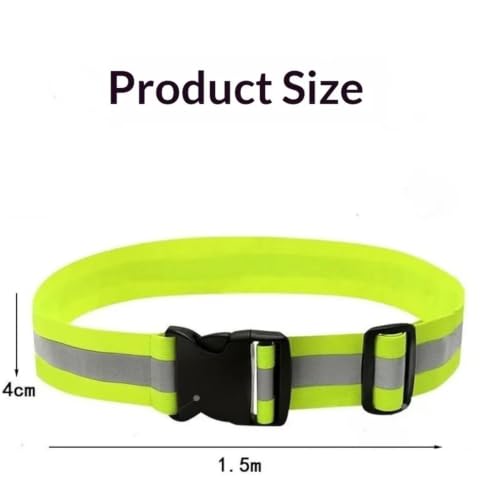 Reflective Bands 8pcs Adjustable Elastic Reflective Belts for Running High Visible Night Safety Gear for Cycling Running - color: Orange+green