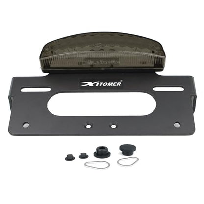 Xitomer Fender Eliminator Compatible with KLX300 KLX300SM 2024 20252026 KLX300 SM Tail Tidy Motorcycle License Plate Holder with Tail light/License Plate Light (Smoke) - color: Smoke