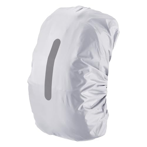 M METERXITY Waterproof Backpack Rain Cover Waterproof Backpack Cover, Bag Rain Cover with A Vertical Reflective Strap for Hiking/Biking/Camping/Outdoor Traveling - color: Silver, size: Middle(30L-40L)