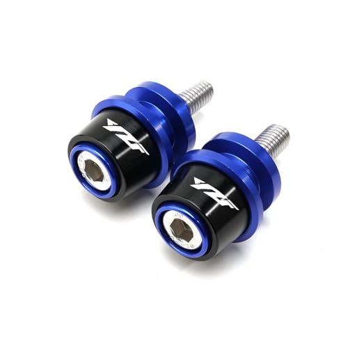 Motorcycle 6mm Swingarm Spools Slider Stand Accessories Compatible With YZF R3 R25 R6 R1 2019 2020 2021 YZFR3 YZFR1 YZFR6(Blue) - color: Blue