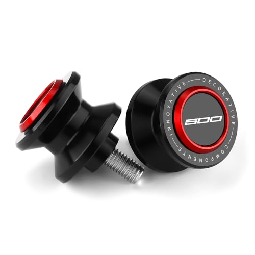 8mm CNC Aluminum Motorcycle Swingarm Spools Sliders Rear Stand Frame Sliders Compatible With Ninja 500 ABS/ABS SE/ABS KRT Edition 2026 2025 2024 Ninja500 Ninja 500 Accessories (Red) - color: red