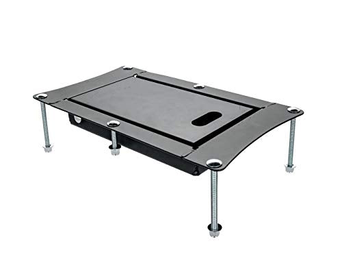 Camco Recessed Motorcycle Wheel Chock - Accommodates Most tire Sizes - Constructed of Powder-Coated Steel (66101)