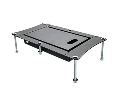 Camco Recessed Motorcycle Wheel Chock - Accommodates Most tire Sizes - Constructed of Powder-Coated Steel (66101)