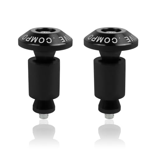 Motorcycle Bar End Plug Handlebars End Caps Grips Replacement for Yamaha Kawasaki Honda BMW Suzuki and All 7/8" Handlebar Grip - color: black