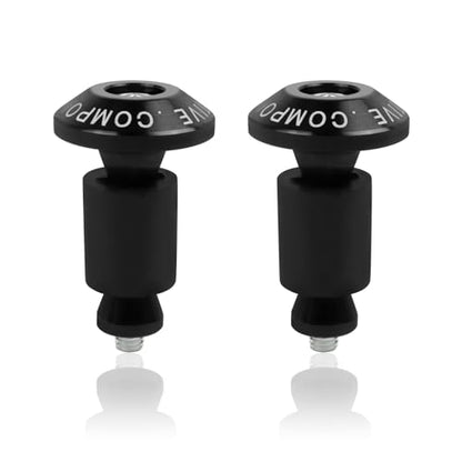Motorcycle Bar End Plug Handlebars End Caps Grips Replacement for Yamaha Kawasaki Honda BMW Suzuki and All 7/8" Handlebar Grip - color: black