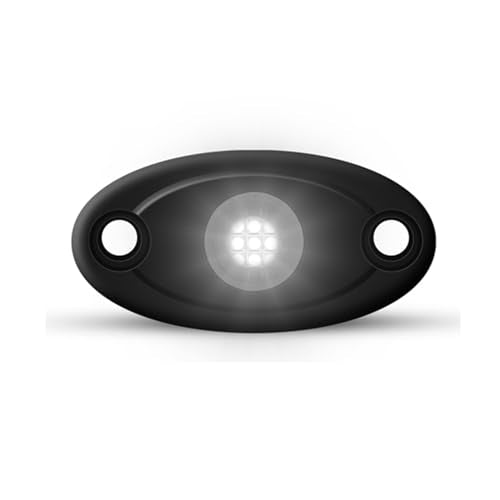 4Pods LED Rock Lights White LED Neon Underglow Light for Car Truck ATV UTV SUV Boat Underbody Glow Trail Rig Lamp Waterproof (White) - color: White
