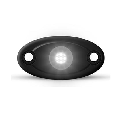 4Pods LED Rock Lights White LED Neon Underglow Light for Car Truck ATV UTV SUV Boat Underbody Glow Trail Rig Lamp Waterproof (White) - color: White