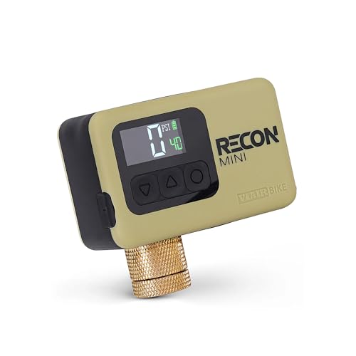 VIAIR Recon Mini - Premium Portable Air Compressor For Cyclists - Digital Tire Pressure Gauge with 120 PSI - For Road, Gravel & Mountain Bike Tires - Brushless Motor, Lithium Batteries & Presta Head