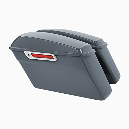 HR3 Gunship Gray Hard Saddlebags Compatible with 2022 Road Glide ST Road Glide Special Road Glide Limited Street Glide ST Street Glide Special Ultra Limited - color: Gunship Gray