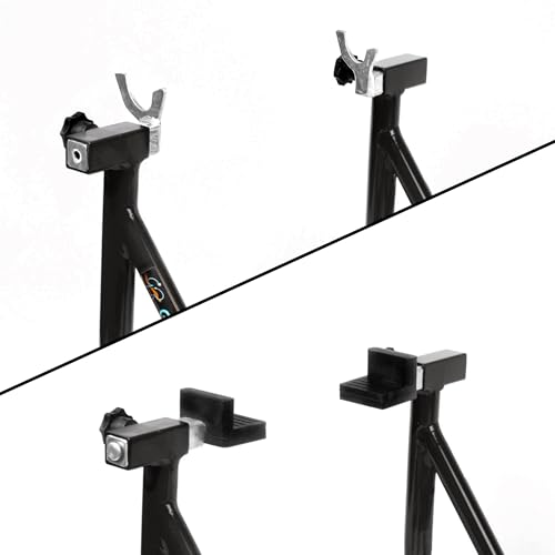 Grand Pitstop Universal Adjustable Rear Paddock Stand for Motorcycle with Swingarm Rest (360° Dismantable, Black, Motorcycle Weight Up to 500 lbs/ 226 Kgs)