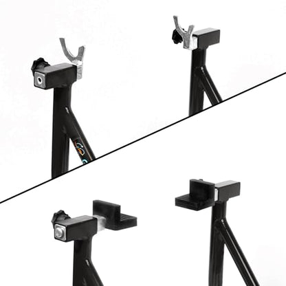 Grand Pitstop Universal Adjustable Rear Paddock Stand for Motorcycle with Swingarm Rest (360° Dismantable, Black, Motorcycle Weight Up to 500 lbs/ 226 Kgs)