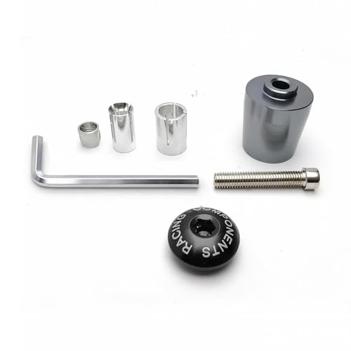 Motorcycle Bar Ends Plug, Titanium Handle Bar End Slider 7/8" 22mm CNC Aluminum Handlebar Grip End Weight Caps Replacement for Ninja 400 500 650 Z900 Z650 CBR600RR CBR1000RR GSXR600 GSXR750 - color: Titanium