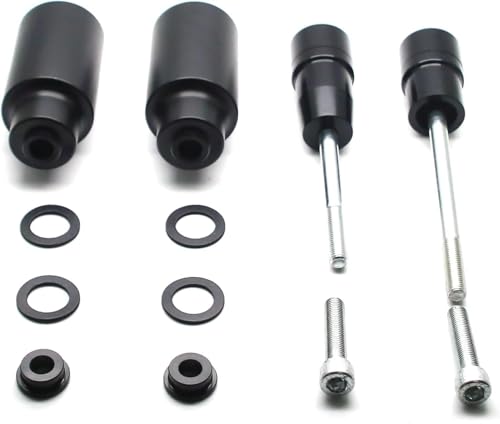 MZS Motorcycle Frame Sliders Compatible with Z650 EX650 ER6F EX 650 2017-2025 / Z650RS 2022-2025, Falling Crash Protector Guards No Cut Kits Black - size: Z650/EX650/Z650RS