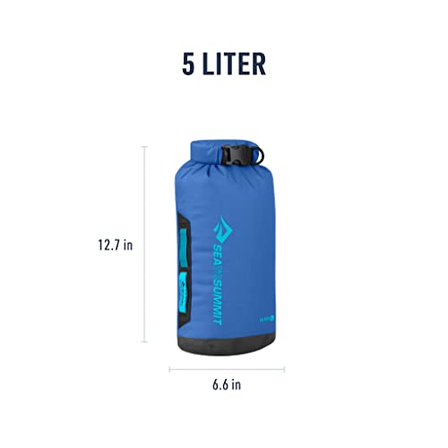 Sea to Summit Big River Dry Bag, Heavy-Duty Dry Storage, 5 Liter, Surf Blue - color: Surf Blue, style: 5 Liter