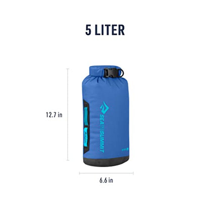 Sea to Summit Big River Dry Bag, Heavy-Duty Dry Storage, 5 Liter, Surf Blue - color: Surf Blue, style: 5 Liter
