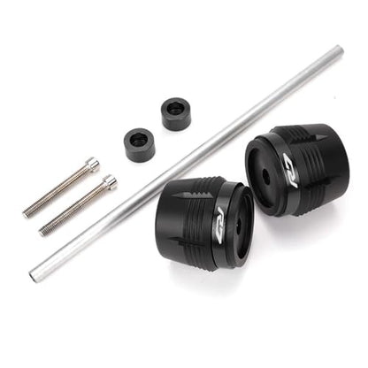 1Pair Compatible with YZF R7 2025 2024 2023 YZFR7 2022 2021 YZF-R7 Motorcycle Front Rear Fork Wheel Frame Slider Crash Protector Axle Slider Crash Pads (Black) - color: Black