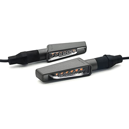 Mini Led Turn Signal Lights for MT-07 MT-09 FZ-09 MT-10 YZF R1 R3 R6 R25 FJ09 FZ07 FZ1CB1000RR(No Sequential, Space Grey-4pcs) - color: Space Grey-4pcs, size: No Sequential