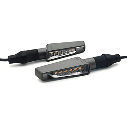 Mini Led Turn Signal Lights for MT-07 MT-09 FZ-09 MT-10 YZF R1 R3 R6 R25 FJ09 FZ07 FZ1CB1000RR(No Sequential, Space Grey-4pcs) - color: Space Grey-4pcs, size: No Sequential