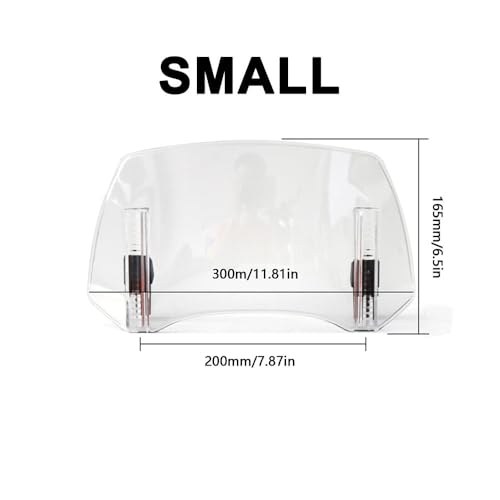 Motorcycle Windshield Extension for Yamaha XVS 950 2009-2022, Clip On Adjustable Spoiler, Height Adjustable Windshield, Fatigue Reducing Protective Shield,200MM - size: 200MM