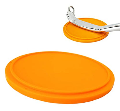 Motorcycle Kickstand Pad. Universal Fit. (Large) (Orange) - color: Orange
