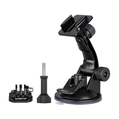 Suction Cup Mount Compatible with Gopro Hero 13, 12, 11, 10, 9, 8, 7, 6, 5, 4, Session, 3+, 3, 2, 1, Hero (2018), Max, Fusion, DJI Osmo Action Cameras; Perfect for Car Windshield and Window