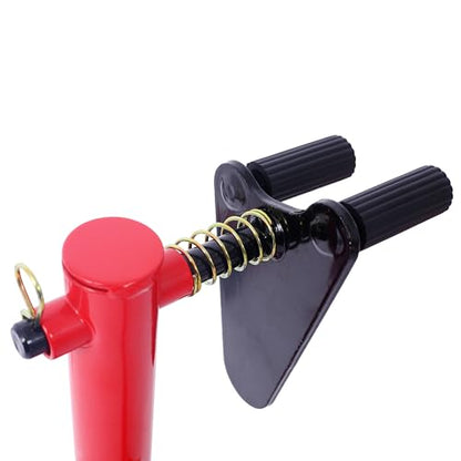 Motorcycle Stand 1000LB - Heavy Duty Sport Bike Front and Rear Wheel Lift, Adjustable Swingarm Paddock Stands, Industrial-Grade Steel (Red) - color: Red