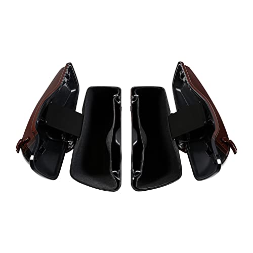 HR3 Auburn Sunglo & Black Hole With Rich Bourbon Hard Saddlebags Compatible with 2019 CVO Limited FLHTKSE (Replace for OEM) Fit for 2014-2023 Harley Touring Models - color: Auburn Sunglo & Black Hole With Rich Bourbon