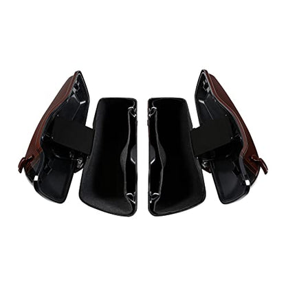 HR3 Auburn Sunglo & Black Hole With Rich Bourbon Hard Saddlebags Compatible with 2019 CVO Limited FLHTKSE (Replace for OEM) Fit for 2014-2023 Harley Touring Models - color: Auburn Sunglo & Black Hole With Rich Bourbon