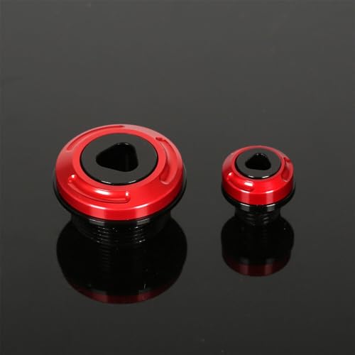Monkey125 Engine Crankcase Cover Plugs Compatible with Monkey 125 GROM CT125 DAX 125 CNC Motorcycle Accessories Crankcase Hole Plug (Red) - color: Red3